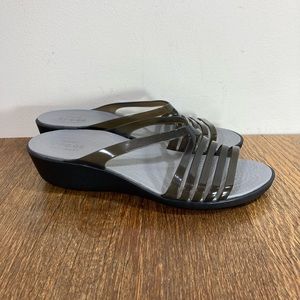 Crocs Strappy Slip On Wedge Sandal Women’s Size 9